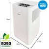 Aer conditionat mobil Woods Milan 9.000 BTU Timer Telecomanda